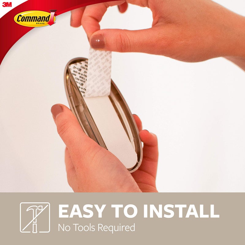 Command Small Timeless Hook, Brushed Nickel, 1-Hook, 2-Strips, Decorate Damage-Free - Image 4